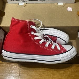 Red high top converse